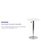 Emma and Oliver 23.75'' Round Adjustable Height Wood Table (Adjustable Range 26.25'' - 35.75'')